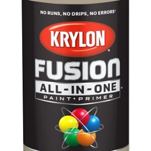Krylon K02713007 Spray Paint, 12 oz Can, 25 sq-ft Coverage Area, Acrylic Base, Gloss, Khaki, Exterior, Interior
