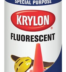 Krylon K03104888 Fluorescent Spray Paint, 11 oz Can, 25 sq-ft Coverage Area, Solvent Base, Gloss, Lemon Yellow
