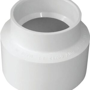 Canplas 414227BC Adapter Coupling, 6 x 4 in, Hub, PVC, White