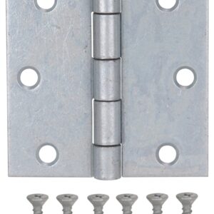 ProSource LR-044-PS Utility Hinge, Steel, Galvanized, Removable Pin, 180 deg Range of Motion, Full Mortise Mounting
