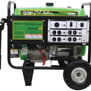 Lifan ES5700E Portable Generator, 42.2 A, 120/240 V, 5700 W Output, Gasoline, 6.5 gal Tank