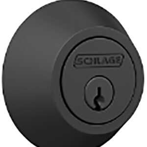 Schlage J Series JD60 622 Deadbolt, 3 Grade, SC1 Key, Metal, Matte Black, 2-3/8, 2-3/4 in Backset, C Keyway