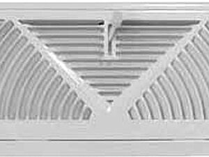 ProSource BB-18W Baseboard Register, 18 in L, 4-1/2 in W, 60 deg Air Deflection, Steel, White