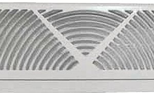 ProSource BB-24W Baseboard Register, 24 in L, 4-1/2 in W, 60 deg Air Deflection, Steel, White