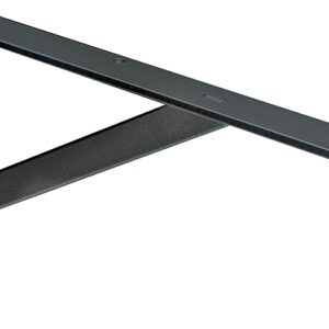 Knape & Vogt 208BLK400 Shelf L-Bracket, 16 in L, Steel, Black