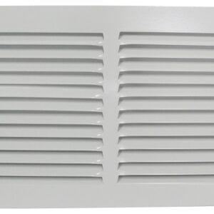 ProSource BBRA14X6 Baseboard Register, 15-3/4 in L, 7-3/4 in W, 50 deg Air Deflection, Steel, White