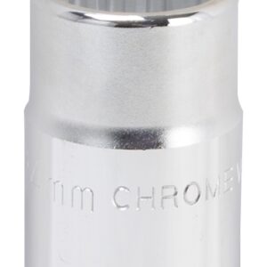 Vulcan MT-SM6024 Drive Socket, 24 mm Socket, 3/4 in Drive, 12-Point, Chrome Vanadium Steel, Chrome
