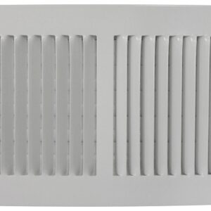 ProSource BB10X6W Baseboard Register, 11-3/4 in L, 7-3/4 in W, 50 deg Air Deflection, Steel, White
