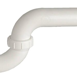 Danco 94004 P-Trap, 1-1/4 in, Slip, Plastic, White