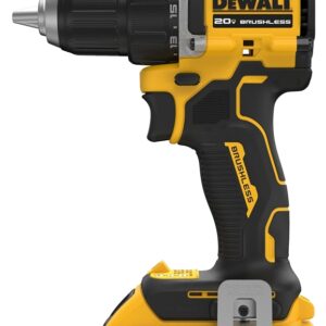 DEWALT ATOMIC COMPACT Series DCD794D1 Drill Driver Kit, Battery Included, 20 V, 2 Ah, 1/2 in Chuck, Keyless Chuck