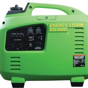 Lifan ESI2000I-CA Inverter Generator, 16.6 A, 120 VAC, 12 VDC, 2000 W Output, Gasoline, 1 gal Tank, 3 hr Run Time