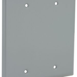 Hubbell 5175-0 Cover, 4-1/2 in L, 4-1/2 in W, Aluminum, Gray, Powder-Coated