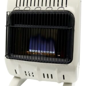 Mr. Heater MHVFDF10BF Series Vent-Free Blue Flame Heater, 200 sq-ft Heating Area, 20 lb Fuel Tank, 10,000 Btu, White