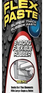 Flex Paste PFSWHTR10 Rubberized Adhesive, White, 9 oz, Cartridge