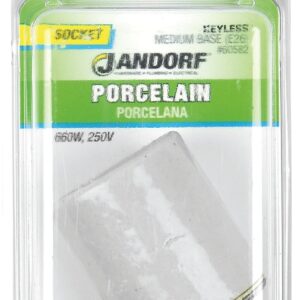 Jandorf 60582 Socket, 250 V, 660 W, Porcelain Housing Material