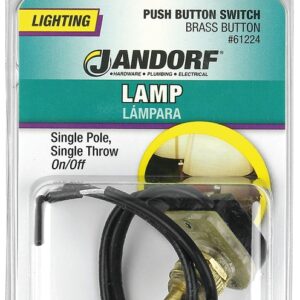 Jandorf 61224 Switch, 3/6 A, 125/250 VAC, SPST, Lead Wire Terminal, Black