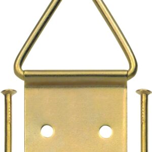 OOK 50205 Picture Hanger, 20 lb, Steel, Brass, Gold, 4/PK