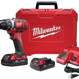 Milwaukee 2606-22CT Drill/Driver Kit, Battery Included, 18 V, 1.5, 3 Ah, 1/2 in Chuck, Keyless Chuck