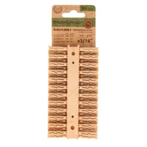 Rawlplug Rawl Uno Series R-U0-3/16-96-TB Multi-Purpose Anchor, 1 in L, Polypropylene/Timber