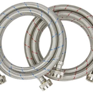 Keeney PP22816-2 Supply Hose, 3/4 in ID, 72 in L, Stainless Steel, Blue/Red