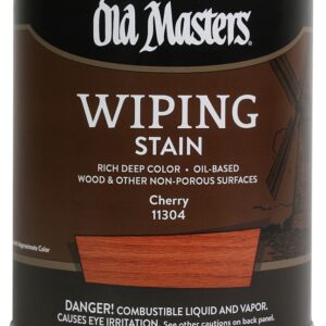 Old Masters 11304 Wiping Stain, Clear, Liquid, 1 qt, Can