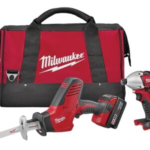 Milwaukee 2695-24 Combination Kit, Battery Included, 18 V, 4-Tool, Lithium-Ion Battery