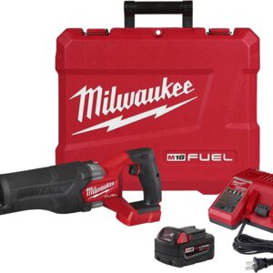 Milwaukee 2821-21 Reciprocating Saw, Battery Included, 18 V, 5 Ah, 1-1/4 in L Stroke, 0 to 3000 spm