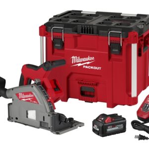 Milwaukee M18 FUEL 2831-21 Plunge Track Saw Kit, Battery Included, 18 V, 6 Ah, 6-1/2 in Dia Saw Blade, 48 deg Bevel
