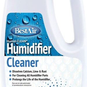 BestAir HumidiClean 1C Humidifier Cleaner, Clear/Light Blue, 32 oz