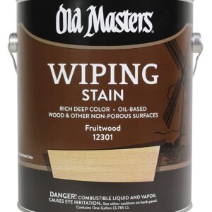 Old Masters 12301 Wiping Stain, Fruitwood, Liquid, 1 gal, Can