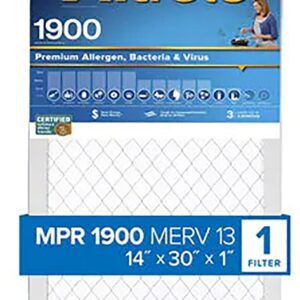 Filtrete UA24DC-4 Air Filter, 30 in L, 14 in W, 13 MERV, 1900 MPR, For: Air Conditioner, Furnace and HVAC System