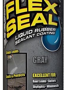 Flex Seal FSGRYR20 Rubberized Spray Coating, 12 sq-ft Coverage Area, Gray, 14 oz Can