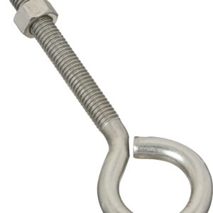 National Hardware N221-655 Eye Bolt, 3/8-16 Thread, 3 in L Thread, 1 in ID Dia Eye, 3.35 in L Shank, 160 lb Working Load