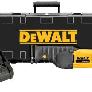 DEWALT DCS380P1 Reciprocating Saw Kit, Battery Included, 20 V, 5 Ah, 1-1/8 in L Stroke, 0 to 3000 spm