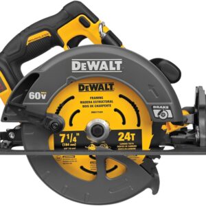 DEWALT DCS578B Brushless Circular Saw with Brake, Tool Only, 60 V, 7-1/4 in Dia Blade, 57 deg Bevel, 2-9/16 in D Cutting
