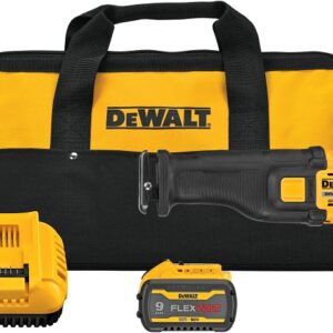 DEWALT DCS389X2 Series Brushless Reciprocating Saw Kit, Battery Included, 60 V, 9 Ah