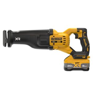 DEWALT 20V MAX XR DCS384WW1 Brushless Cordless Reciprocating Saw Kit with XR POWERPACK, Battery Included, 20 V, 8 Ah