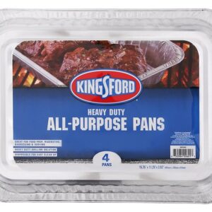 Kingsford BBP0489TB Barbecue Pan, 15-3/4 in L, 11-1/4 in W, Aluminum