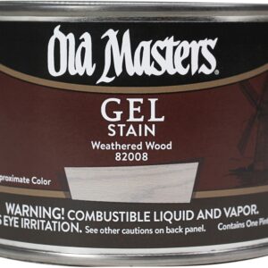 Old Masters 82008 Gel Stain, Weathered Wood, Liquid, 1 pt