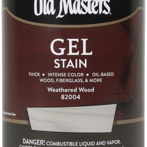 Old Masters 82004 Gel Stain, Weathered Wood, Liquid, 1 qt