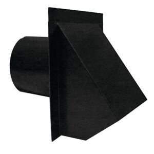 Master Flow WVA4BL Round Wall Vent, 4 in Duct