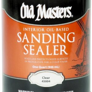 Old Masters 45004 Sanding Sealer, Clear, Liquid, 1 qt, Canister