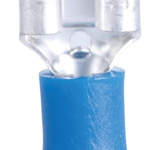 Gardner Bender 10-143F Disconnect Terminal, 600 V, 16 to 14 AWG Wire, 1/4 in Stud, Vinyl Insulation, Blue, 100/PK