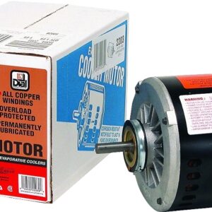 Dial 2203 Evaporative Cooler Motor, 0.5 hp, 1-Phase, 115 V, 1/2 in Dia Shaft, Clockwise Shaft Rotation, 1725 rpm Speed