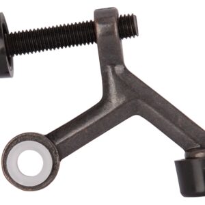 ProSource H20-B021-PS Light-Duty Hinge Pin Door Stop, 2-1/4 in Projection, Die-Cast Zinc & Plastic, Antique Brass