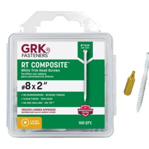 GRK Fasteners RT Series 17628 Screw, #8 Thread, Trim Head, Star Drive, Steel, Climatek