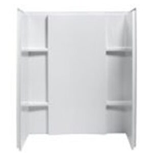 Sterling Accord Series 72284100-0 Complete 3-Piece Wall Set, 55-1/8 in L, 48 in W, 36 in H, Vikrell, High-Gloss, White