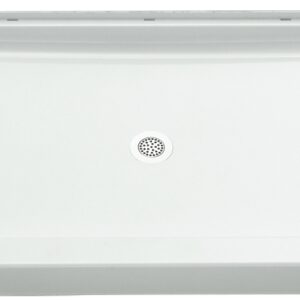 Sterling Ensemble 72131100-0 Shower Base, 60 in L, 34 in W, 5-1/2 in H, Vikrell, White, Alcove Installation