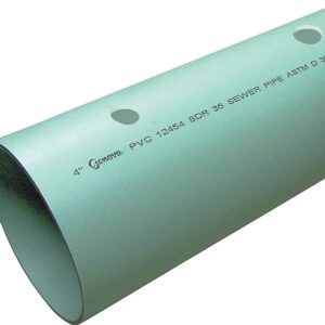 JM Eagle SDR Series 77743 Pipe, 4 in, 10 ft L, Solvent Weld, PVC, Green