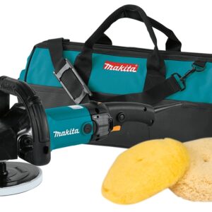 Makita 9237CX3 Polisher, 10 A, 5/8-11 Spindle, 0 to 3200 rpm Speed, Loop Handle, Electronic Control